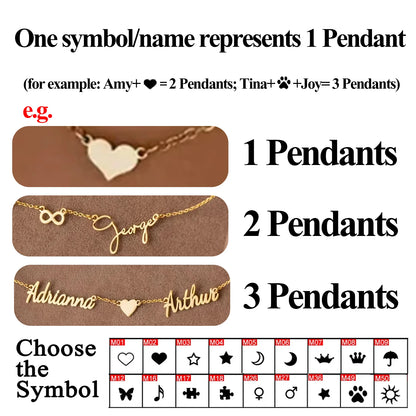 Custom 2 Name Necklace