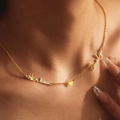 Custom 2 Name Necklace