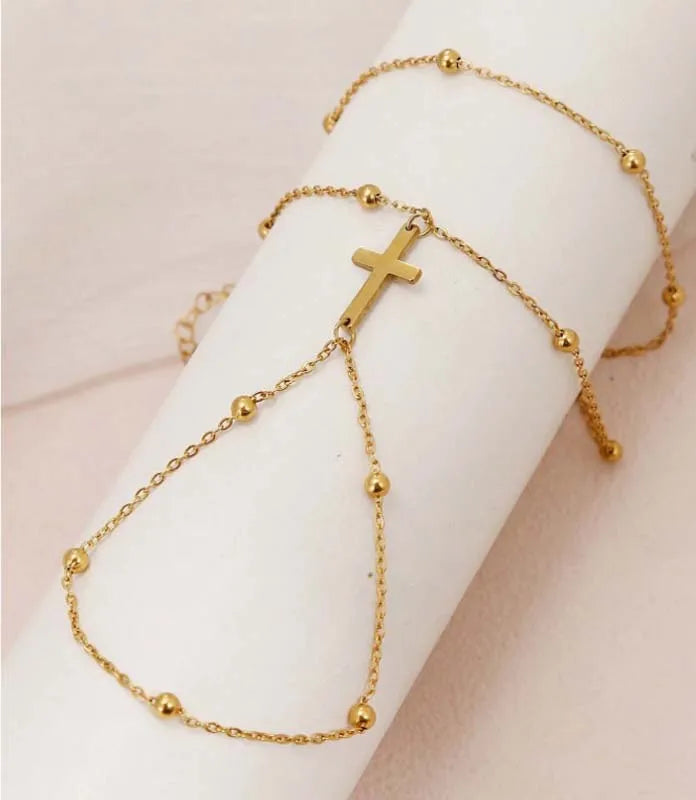 Cross Connected Finger Ring