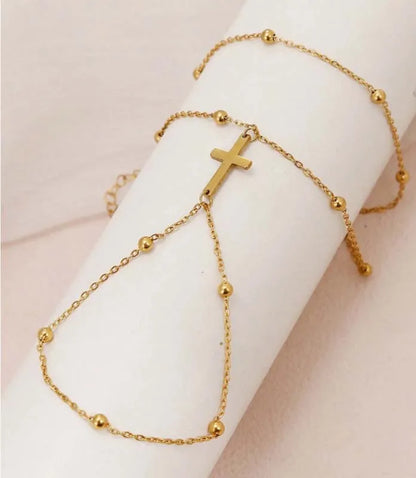 Cross Connected Finger Ring