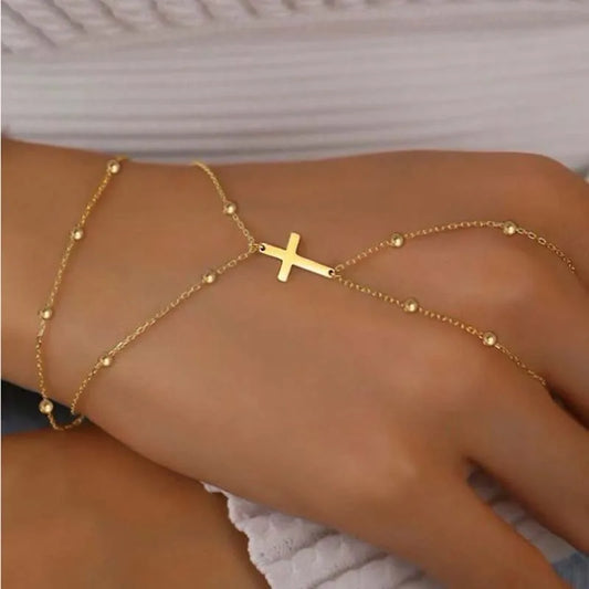 Cross Connected Finger Ring