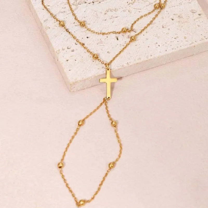 Cross Connected Finger Ring